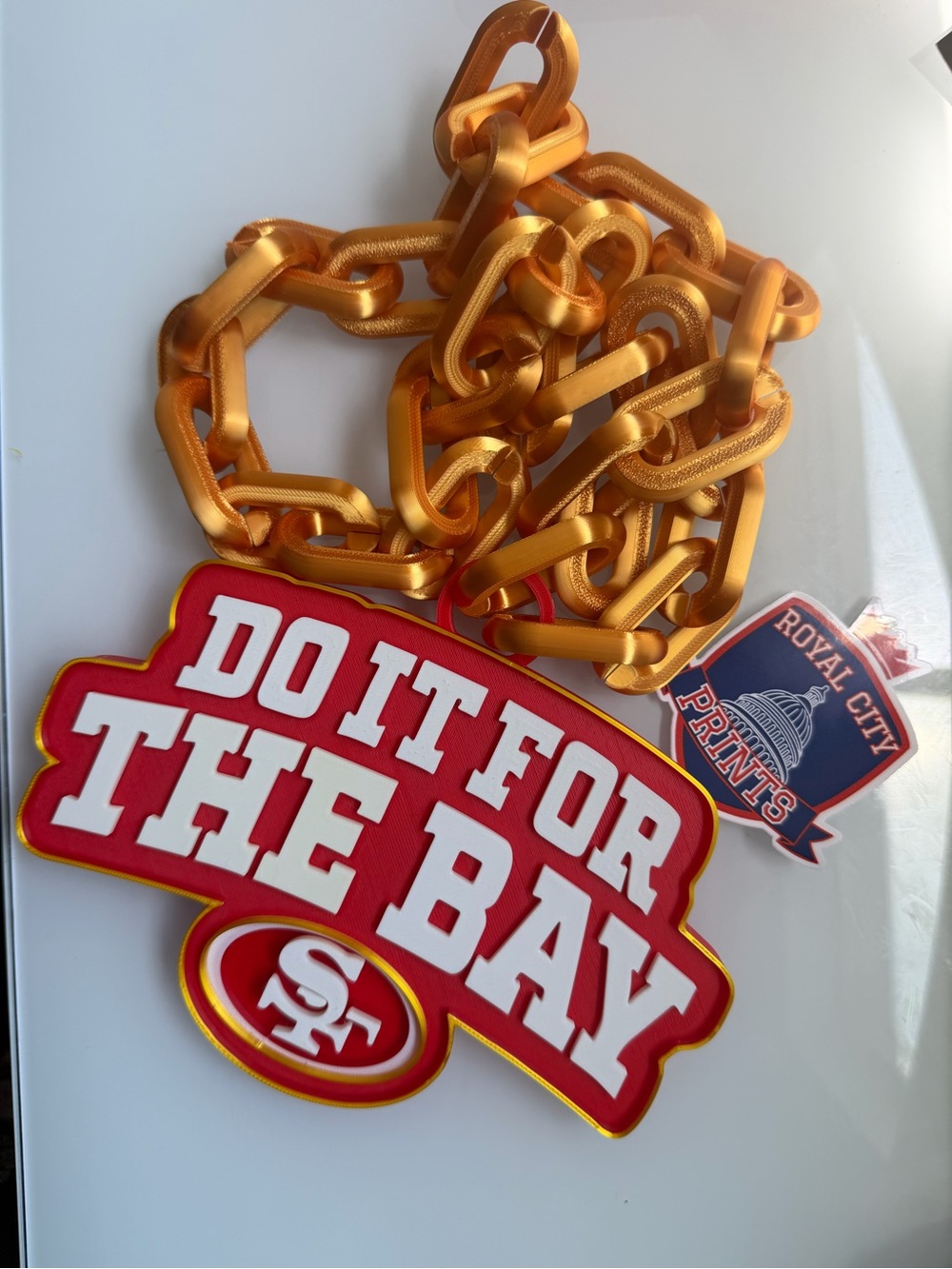 3D San Francisco 'Do It For The Bay' Pendant with Gold Hype Chain